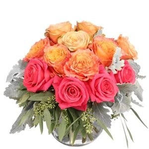 Sweet Peach Sorbet Rose Arrangement