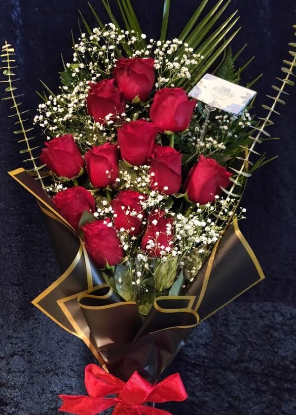Long Stem Red Roses - Wrapped